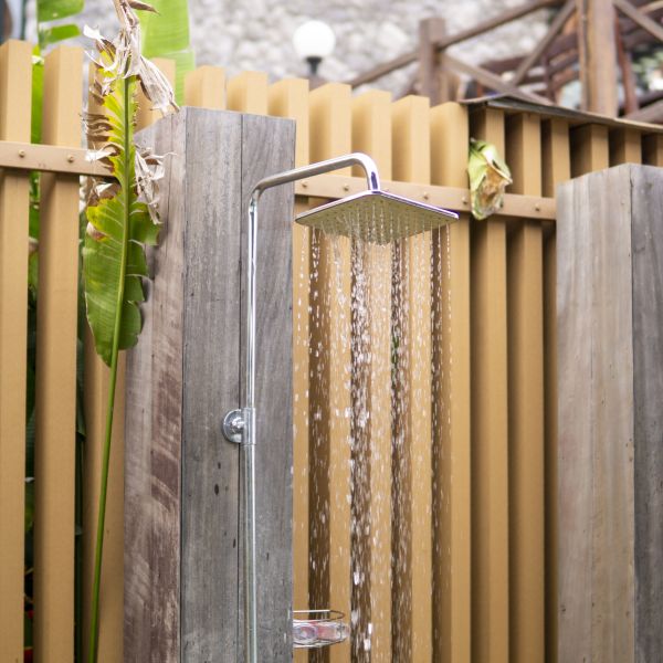 Outdoor Shower Plumbing in Green Valley